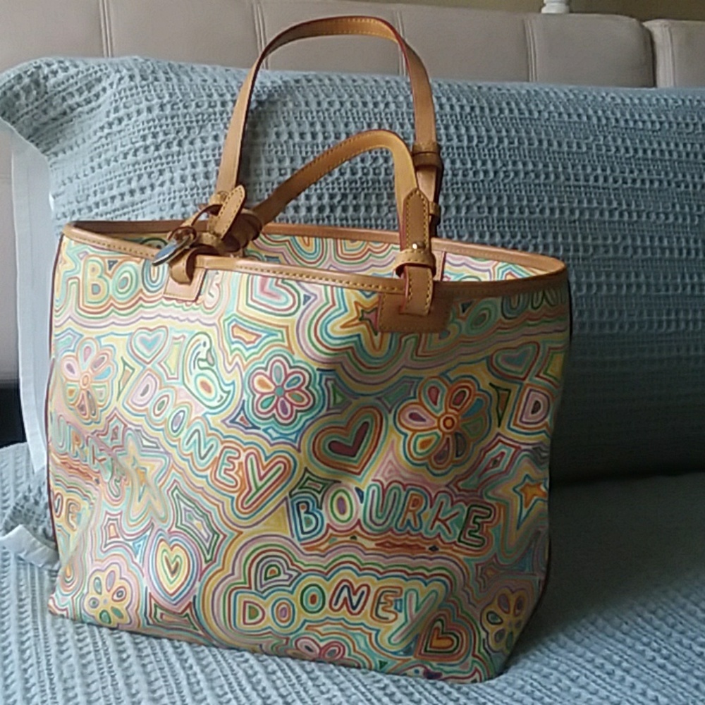 Fun and Unique Dooney and Burke Leather Handbag